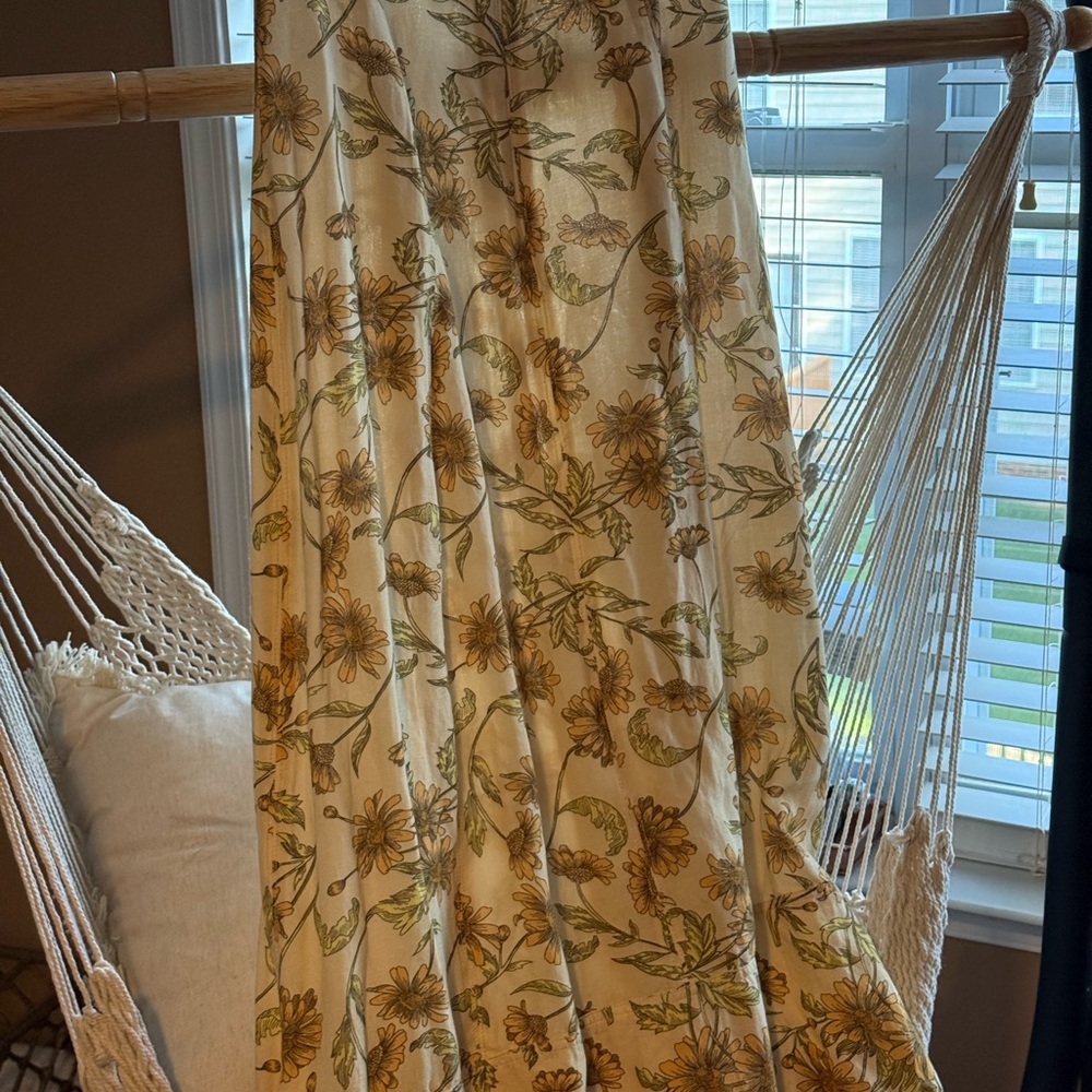 Anthropologie “Significant Other” Floral Print Maxi with Yellow & Green Accents - Picture 3 of 4